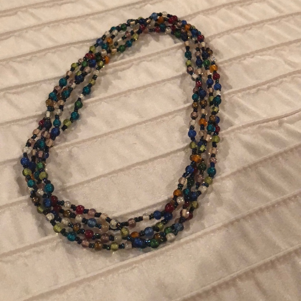 Multicolored beaded necklace.